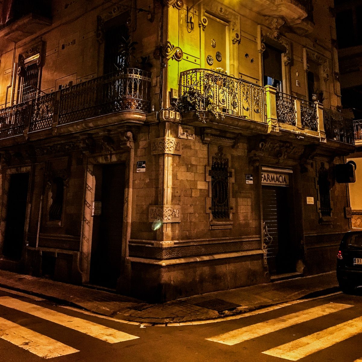 street corner in La Barceloneta Barcelona